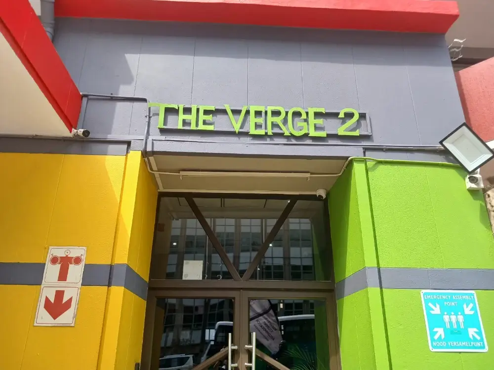 Entrance to student res on Jorissen Street